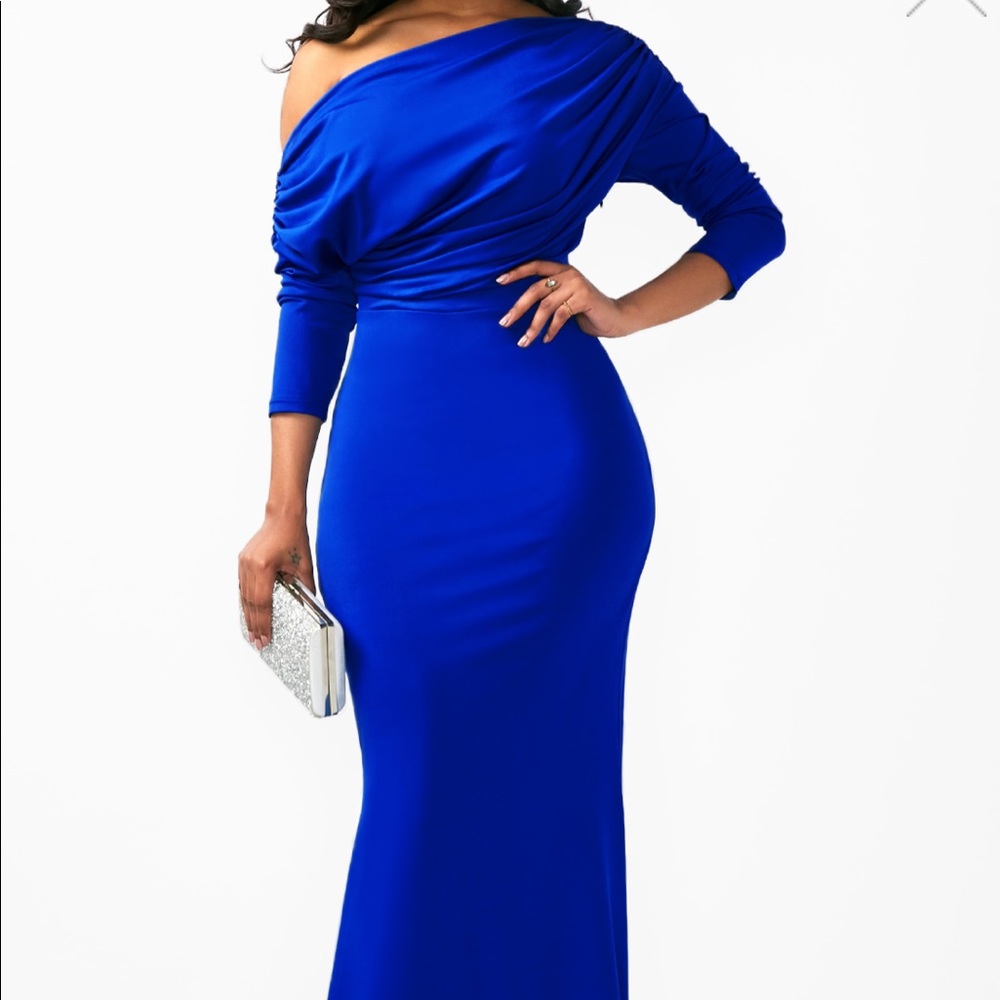 Brand new. Worn once Royal blue dress